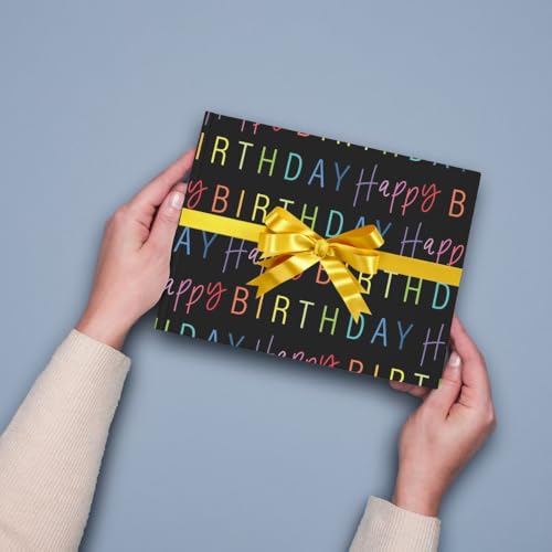 Papier cadeau arc-en-ciel indéchirable Amscan pour emballer facilement les grands objets - 4