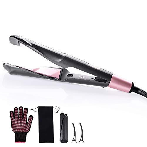 LONGKO Fer à Lisser, Fer à Boucler Cheveux Céramique Professionnel 2 en 1, Avec Ecran LCD et Température Réglable de 100 ° C-230 ° C Chauffage Rapide en 15 Secondes Pour tous les Types de Cheveux