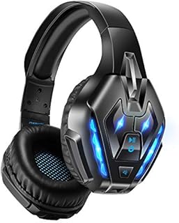 Wireless Bluetooth Gaming Headset, PHOINIKAS Stereo Over Ear Headphones with Detachable Noise Canceling