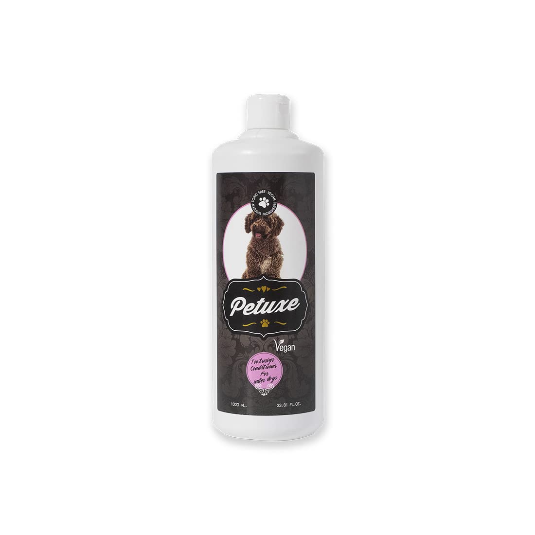 Petuxe Acondicionador Vegano para Perros de Agua. Acondicionador Vegano Perros. Texturizador Perro de Agua. Acondicionador Mascotas. Hidratación, Brillo, Textura y fijación del Rizo - 300 ml