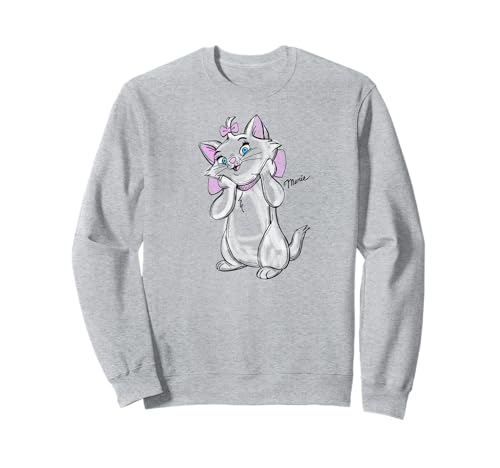 Sweatshirt Disney Marie Aristocats pull rose imprimé dessin chat
