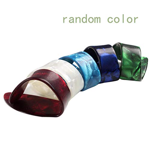 Deniseonuk Bass Guitar Thumb/Index Finger Picks Paddles Plastic Nail Plectrums Guitar Picks Plectrum Set For Guitar