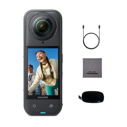 Insta360 X5 - Action Cam Impermeabile 360° in 8K, Superba in Bassa Luce, Selfie Stick Invisibile, Obiettivi Sostituibili, Autonomia 3 ore, Cover Antivento, Stabilizzazione, Design con triplo Chip IA