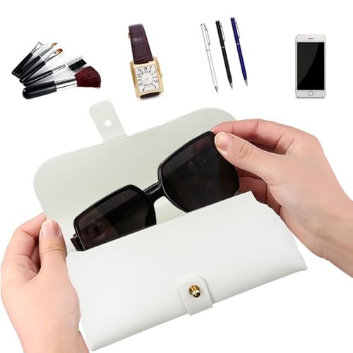 Image of Glasses storage bag Travel sunglasses myopia glasses storage bag Fashion leather storage bag