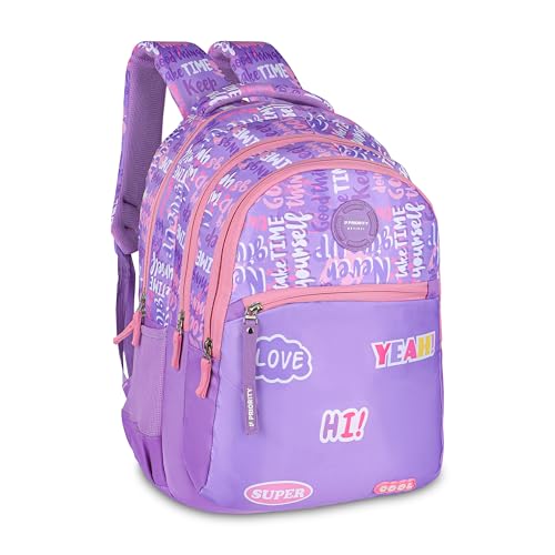 Image of Priority Blockbuster 004 Polyester 30 litres Lavender College Backpack For Boys & Girls|Casual Backpack For Men & Women|Office Backpack For Unisex (19 Inch|Large) - INV25334