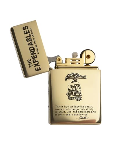 Encendedor mecánico clásico de bronce grabado Thorens miniatura 2