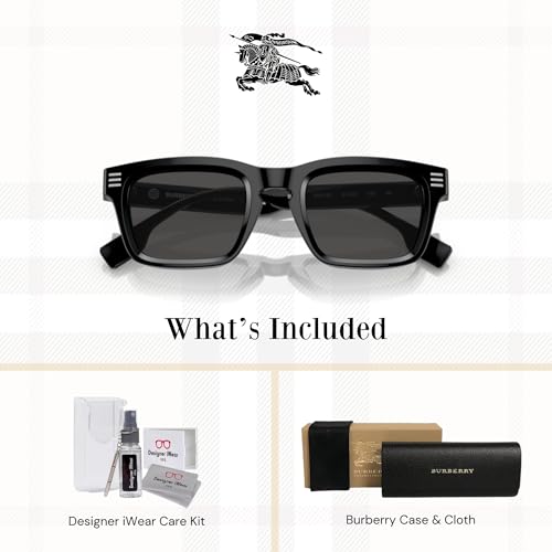 BURBERRY BE4403 Rectangle Sunglasses for Men +BUNDLE with ACCESSORY EYEWEAR KIT2
