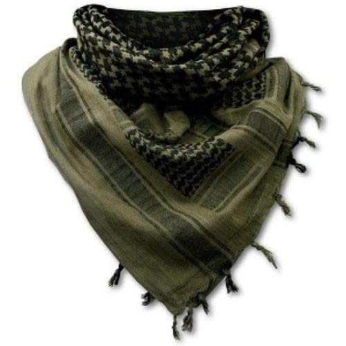 Image of Commando Army Scarf - Shemagh Military Combat Camouflage Afgani Patka for Men Women - Cotton, Green Unisex Multi-Purpose NCC Scarf
