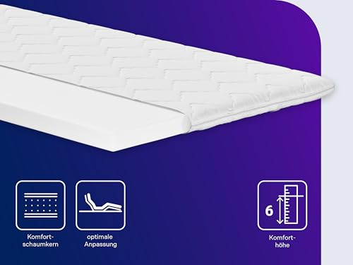 Traumnacht orthopädischer Matratzentopper, mit einem bequemem Komfortschaumkern, Öko-Tex zertifiziert, 90 x...