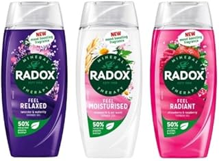 Radox Shower Gel Bundle For Everyday Use | 1x225ml Feel Relaxed | 1x225ml Feel Moisturised | 1x225ml Feel Radiant