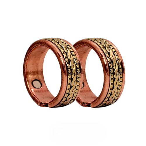 LAZYwindow® Pure Copper Ring, Size 8, 18.1mm, Pack of 2