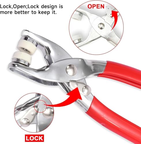 Image of Premium Snap Buttons Kit - 100 Sets 9.5mm Metal Fasteners in 10 Colors with Hand Pliers Tool, Five-Claw Copper Buckles for Sewing, DIY Crafts, Baby Clothes, Hats, Bibs & Rompers (Silver)
