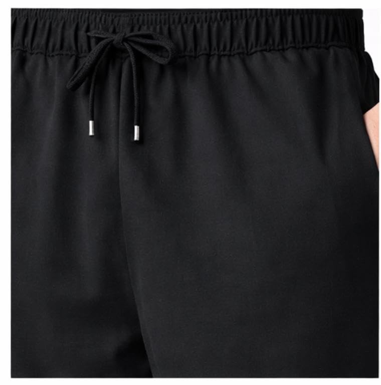 Image of Men's Polyester Blend Straight Fit Track Pant with Zipper Pocket