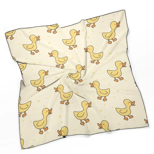 Animal Duck Pattern Scarf For Women Silk Head Scarf Square Hair Scarves Shawls Hair Wraps Bandana Neckerchief Decor for Adult 27 * 27 Inches3