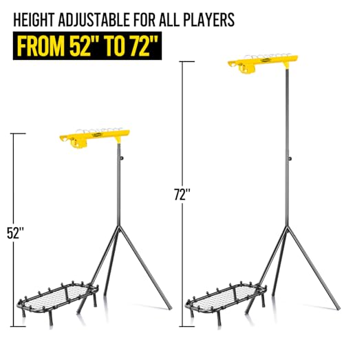 Baseball Soft Toss Machine with Rebound Net,Electric Motor Soft Toss Training System Hold Up 8 Balls,Height and Speed Adjustable Baseball Pitching Machine For Coaches,Professional | Included Carrybag