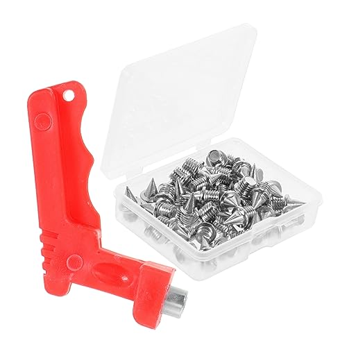 Toyvian 1set Track Spikes for Running Shoes Steel Spikes Replacement Kit with Wrench Lightweight for Enhanced Grip Outdoor Sports and Competitions