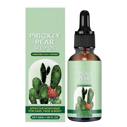 Prickly Pear Seed Oil, Organic Prickly Pear Seed Oil Skin Moisturizer, Cactus Skin Moisturizer Oils for Face Hair and Body (1pcs)