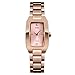 FeiWen Orologio Donna Lusso Fashion Analogico Quarzo Elegante Acciaio Inox Cassa Orologi da Polso Scala di Cristallo (Rosa)