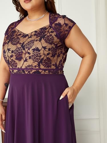 Image of Miss Chase A+ Women's Floral Printed Relaxed Fit V -Neck 3 /4Th Sleeve Georgette Maxi Dress