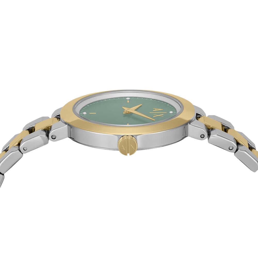 Armani Exchange Orologio da donna, Movimento al quarzo a due lancette e cassa da 36 mm con cinturino in acciaio o pelle