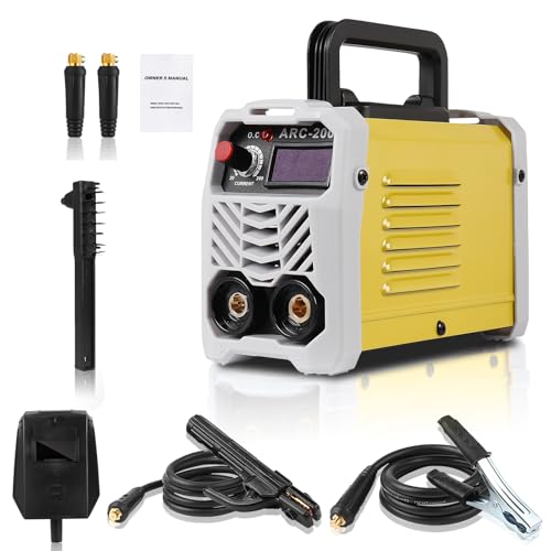 Image of Tobewan Mini Welder Machine 110V ARC200 Stick Welder Electric Welding Machine, Welding Electrode Holder Slag Hammer Home DIY 110V