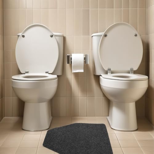 Esteras para urinarios con protector contra salpicaduras lavable almohadillas de baño de suelo 7