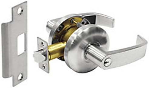 Sargent 65-Line Satin Chrome Plated Entry/Office Cylindrical Lock with Wrought Rose and Cast Lever, 1-3/8" to 1-3/4" Door Thickness (Pack of 1)