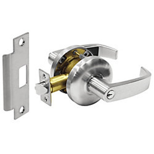 Sargent 65-Line Satin Chrome Plated Entry/Office Cylindrical Lock With Wrought Rose And Cast Lever, 1-3/8" To 1-3/4" Door Thickness (Pack Of 1) #TOP3