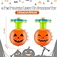 Halloween Kreisel für Kinder – 4er Set Kürbis-Kreisel mit Licht und Musik, Dekompressions Ziehspielzeug für Jungen Mädchen Party Mitgebsel