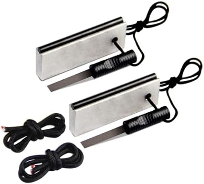 AOFAR Magnesium Fire Starter (2-Pack) Waterproof Fire Steel Pouch for Camping, Hiking, Hunting, Backpacking,Outdoor Survival fire Striker kit