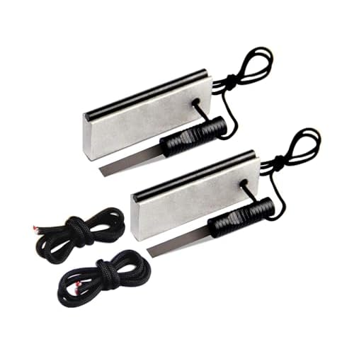 AOFAR Magnesium Fire Starter AF-374 (2-Pack) Waterproof Fire Steel Pouch for Camping, Hiking, Hunting, Backpacking,Outdoor Survival fire Striker kit