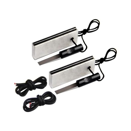 AOFAR Magnesium Fire Starter AF-374 (2-Pack) Waterproof Fire Steel Pouch for Camping, Hiking, Hunting, Backpacking,Outdoor Survival fire Striker kit