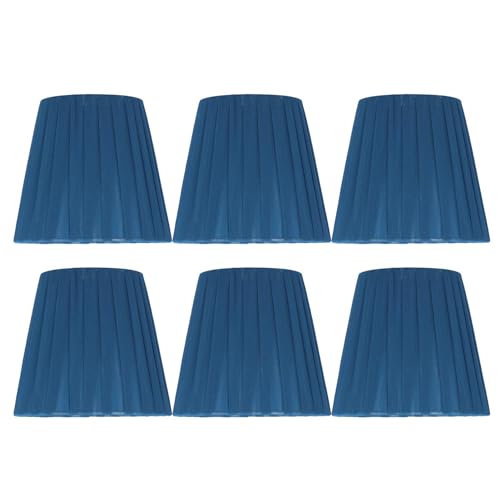 Decorative Tapered Table Floor Lampshade,6Pcs Small Lampshades for Chandelier,Clip on Lampshades Chandelier Shades Wall Lamp Lampshade for Home 5.5x5.1x3.5 Inch