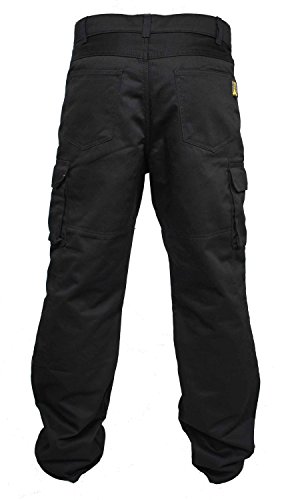 Newfacelook CARGO-BLACK-TROUSER-34-32 Men’S Motorcycle Pants Cargo Black Aramid Protective Lining Motorbike Jeans Trousers Knee And Hip Pads thumb #3