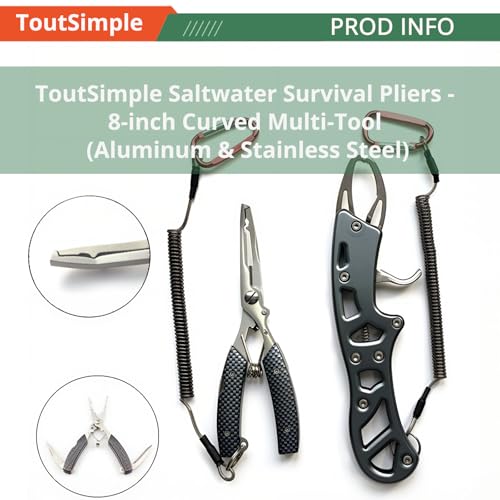 Alicates de pesca de aluminio con cortador de línea resistente y grip 3
