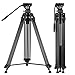 Produktbild Cayer BV30 Video Tripod, Robust Aluminium Alloy Camera Tripod with 360° Fluid Head, Quick Release Plate Compatible with Canon Nikon Sony and Other DSLR Camera Camcorders, 8 kg Load Capacity