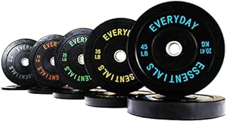 BalanceFrom Everyday Essentials Color Coded Olympic Bumper Plate Weight Plate
