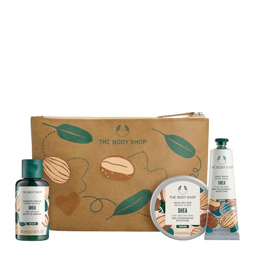 The Body Shop Nourish & Flourish Shea Body Care Gift Set Vegan 3-Piece Gift Set