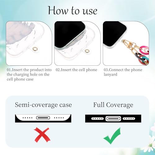 Vin Beauty Phone Wrist Strap Acrylic Phone Charms Strap Detachable Phone Bracelet Charm Strap for Phone Case Cellphone Lanyard with Tether Tab Phone Charms Wrist Strap for Phone Case - Thumbnail 3