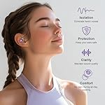 Purple Silicone In-Ear Ear Plugs, 2 Pack High Fidelity Ear Plugs for Concerts, Raves, Work, Musicians, 5 Pair Ear Tips in S/M/L, 18-25 dB Noise Cancelling - Image 2