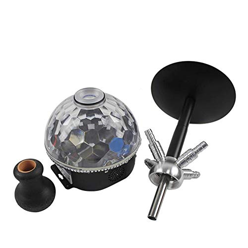 Angelay-Tian Shisha Portable Hookah Set USB Music Aluminium-Hukahn-Rohr-Kit-Wasserrohr leicht zu montieren und sauber… – Bild 6