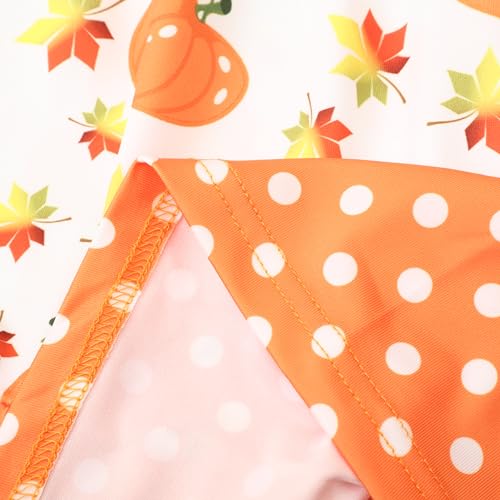 Image of Girl Fall Long Sleeve Dress Christmas Red Rainbow Twirly Skater Midi Party Dress