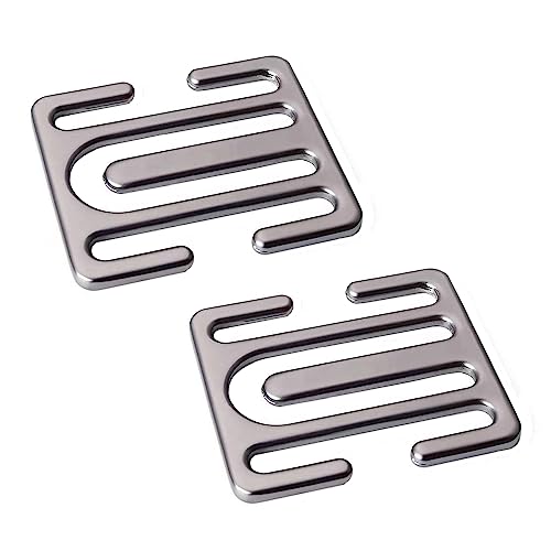 Comimark 2 pcs Gun Color (Metal) seat Belt Adjustment Anchor