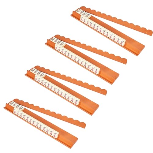 Lawaia Mahjong Racks con empujadores magnéticos de madera