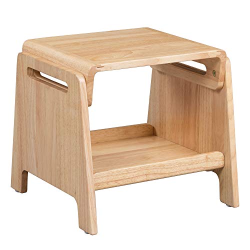 ECR4Kids Sit or Step Stool, Kids Furniture, Natural