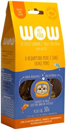 Petisco Natural Wow Pet Food Peixe E Ervas Finas Gatos 30G