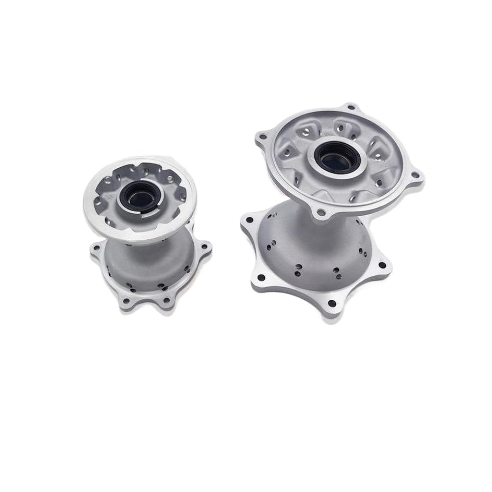 Radnabensatz aus Aluminium vorne und hinten für CRF250R CRF250X CRF450R CRF450X – 36 mm Speichenlöcher vorne, 32 mm Speichenlöcher hinten, kugelgestrahlte Oberfläche(Front)