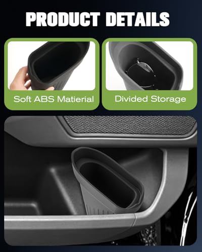 Image of Silicone Car Trash Bin for Door 2026 F150 XLT Car Door Trashcan Trash Holder for 2022-2026 Ford F150 Lightning Accessories (Pro /XLT) Driver & Passenger Side Door Bin Door Pocket Flexible Convenient
