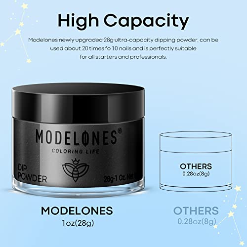 Modelones Pó de imersão na cor preta, em pó francês para unhas e arte em pó Pro Collection System pa