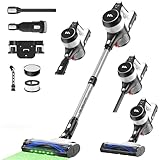 AlloyMove Cordless Vacuum Cleaner, 550W 50KPA 70Mins Powerful Vacuum Cleaners for Home, with Anti-Tangle, LED Display Screen, Self-Standing Stick Vacuum for Hardwood Floors/Pet Hair/Carpet, A01